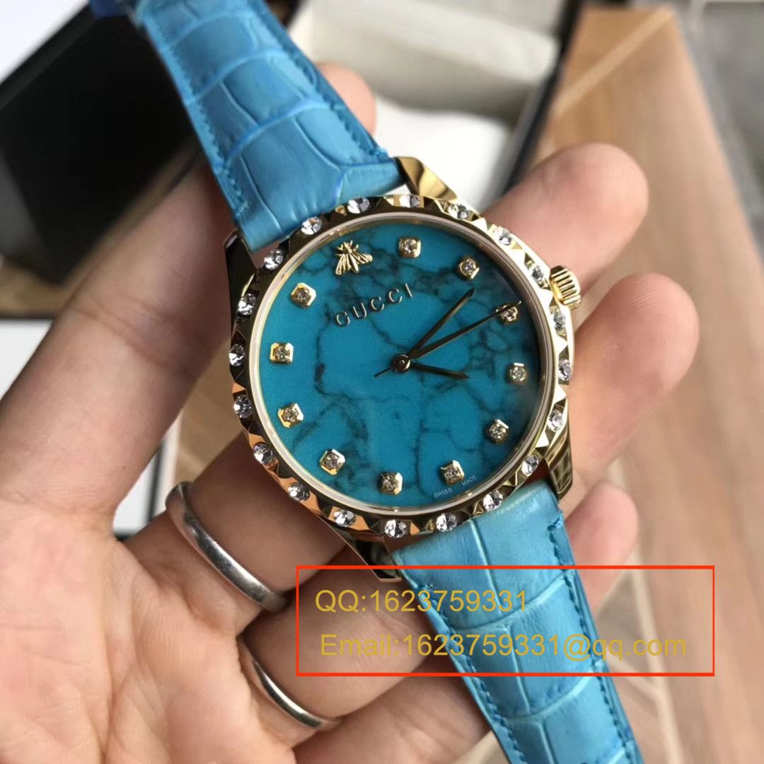 【香港原单 支持专柜验货】古驰LE MARCHÉ DES MERVEILLES系列YA126478小蜜蜂女士石英 wrist watch  / GUCCI 07