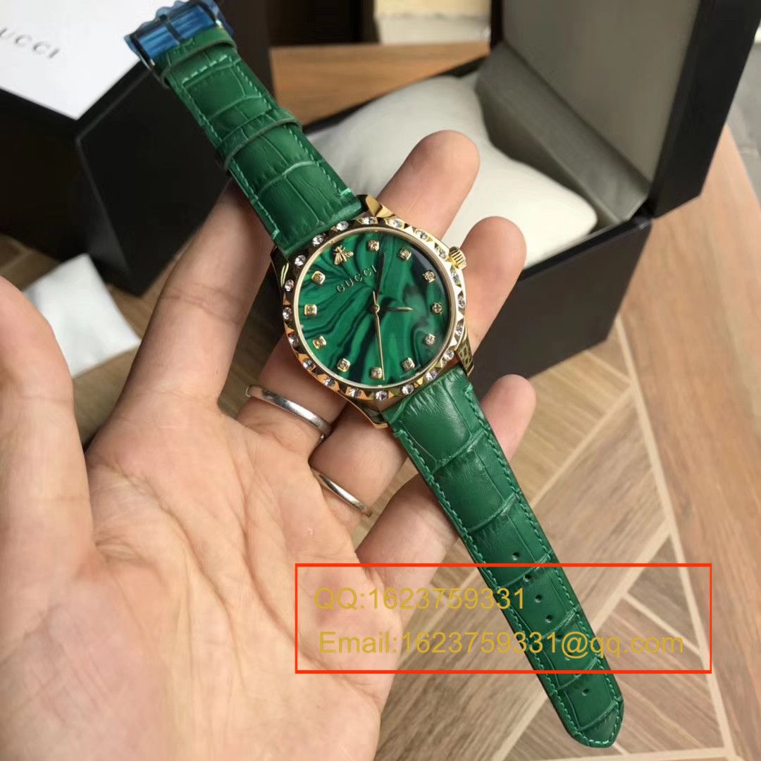 【香港原单 支持专柜验货】古驰LE MARCHÉ DES MERVEILLES系列YA126478小蜜蜂女士石英 wrist watch  / GUCCI 07