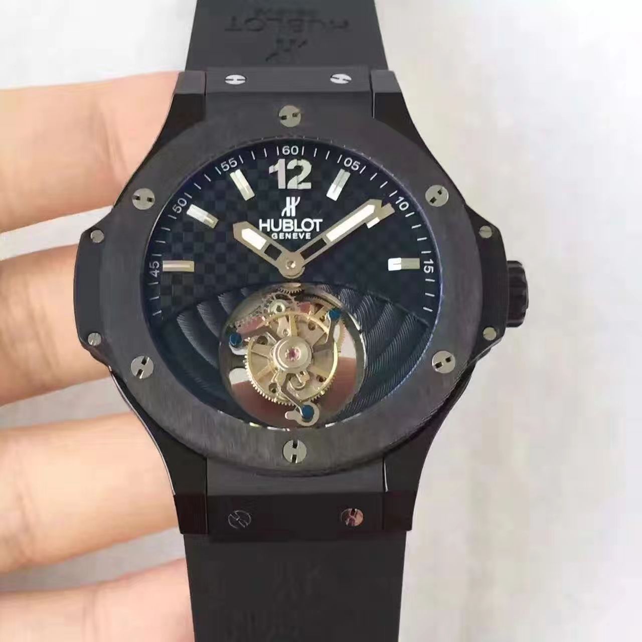 【V6 Factory  top  Tourbillon  Movement 】HUBLOT 《恒宝》 big bang BIG BANG系列305.pm.131.rx机械 wrist watch  / YB027