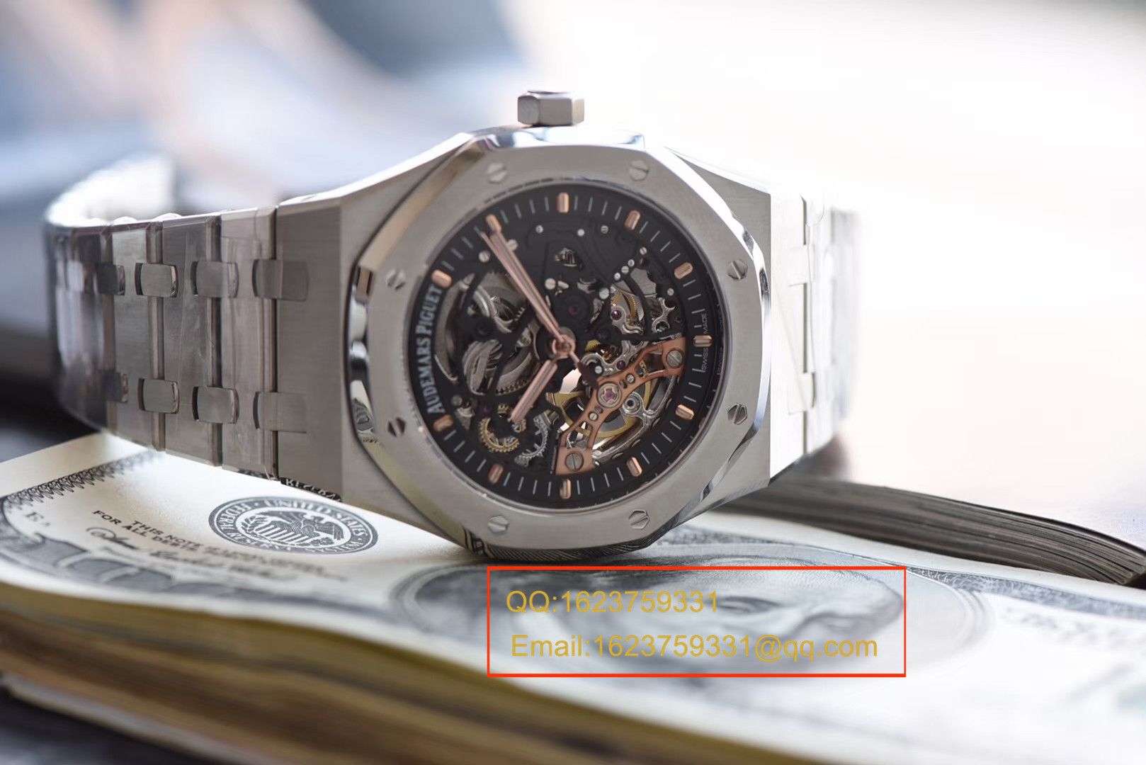 【 Video analysis JF一比一超A高仿手表】Audemars Piguet 皇家橡树双摆轮镂空系列15407ST.OO.1220ST.01 wrist watch  / APBD131