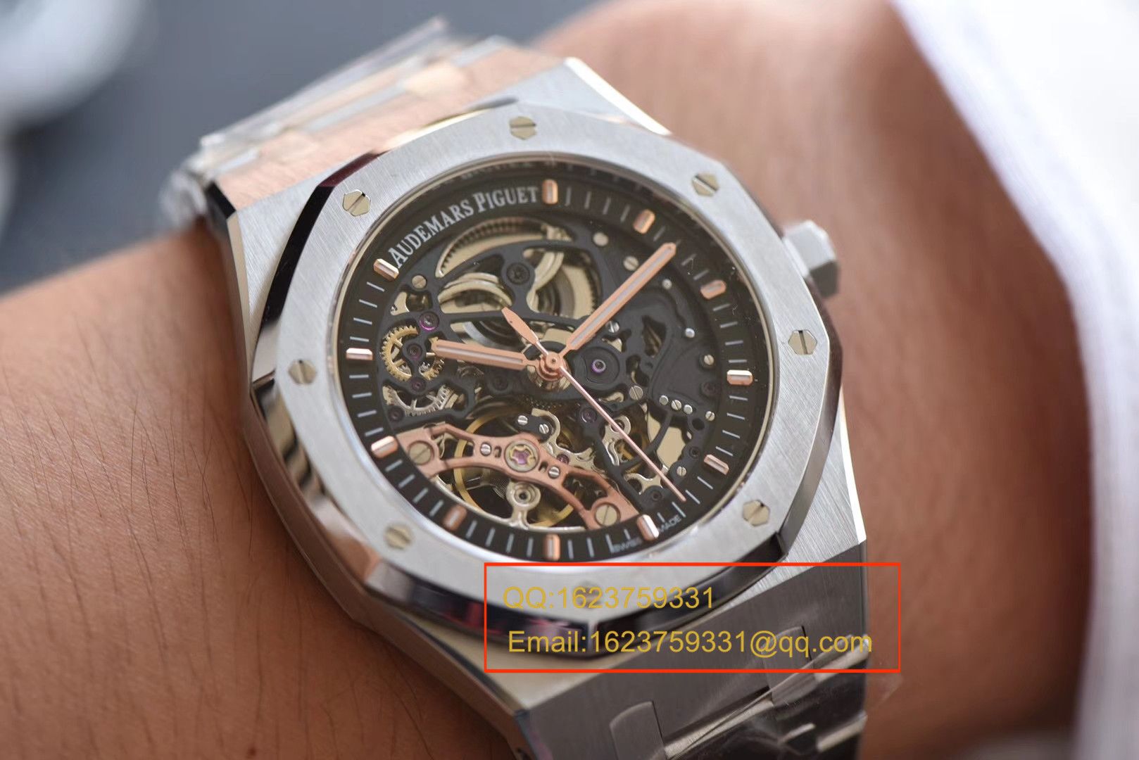 【 Video analysis JF一比一超A高仿手表】Audemars Piguet 皇家橡树双摆轮镂空系列15407ST.OO.1220ST.01 wrist watch  / APBD131
