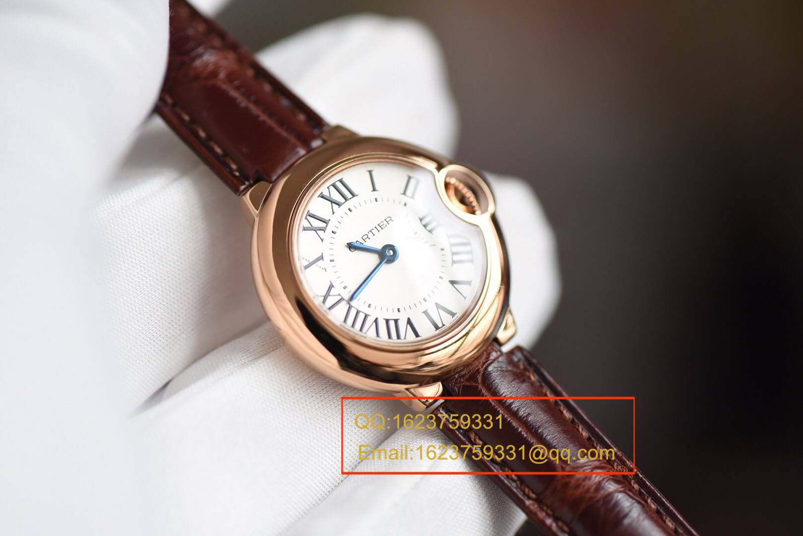 【HBBV6一比一超A高仿手表】 Cartier  蓝气球系列小号蓝气球28毫米石英W6900256女士 wrist watch 《配鳄鱼皮》 / K139