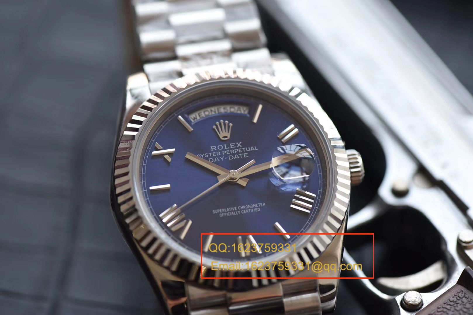 【 Video analysis NOOB Factory 一比一高仿】 Rolex  Day-Date 型系列228239蓝盘男士机械手表 / RBE068