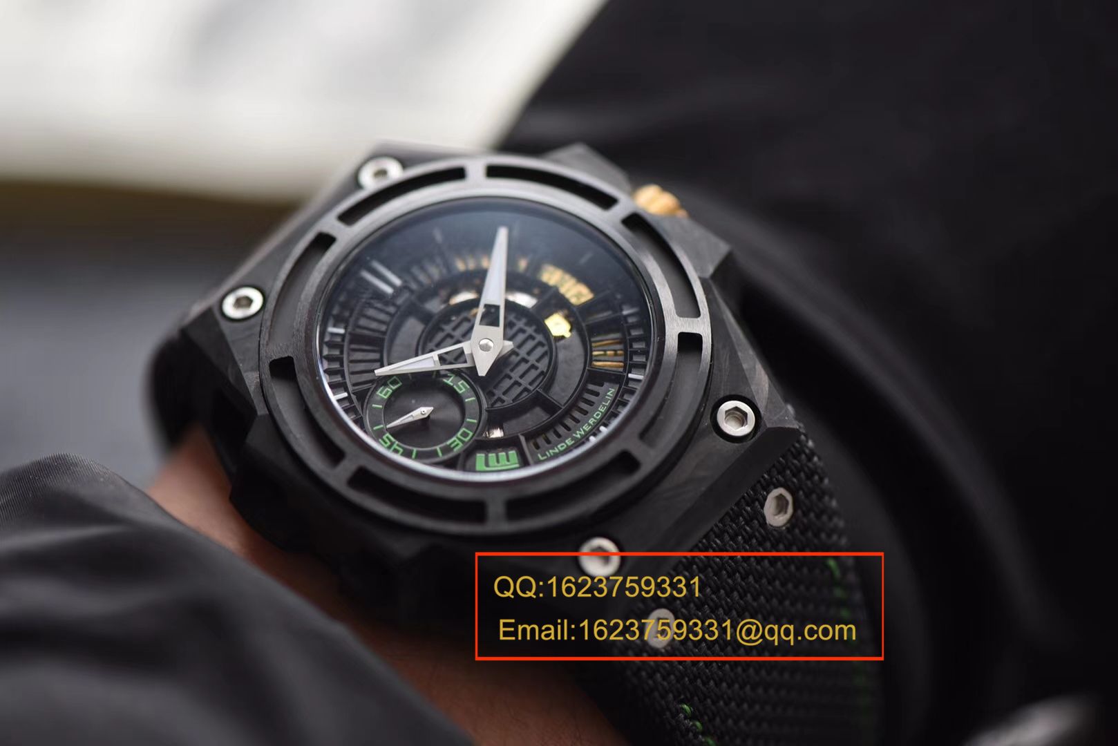 【XF Factory 一比一超A高仿手表】瑞士钟表制造商 Linde Werdelin （林德维纳）SPIDOLITE TECH GREEN watch / 林德维纳LDWBA01