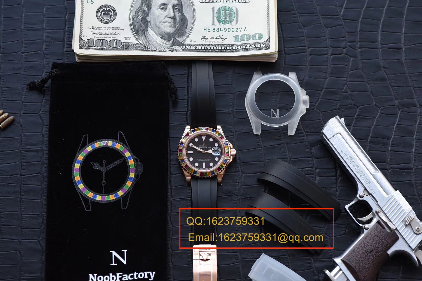 【NOOB Factory 一比一超A高仿手表】 Rolex  Yacht-Master 系列116695SATS“糖豆”圈彩虹游艇 Rolex 游艇 wrist watch  / R192