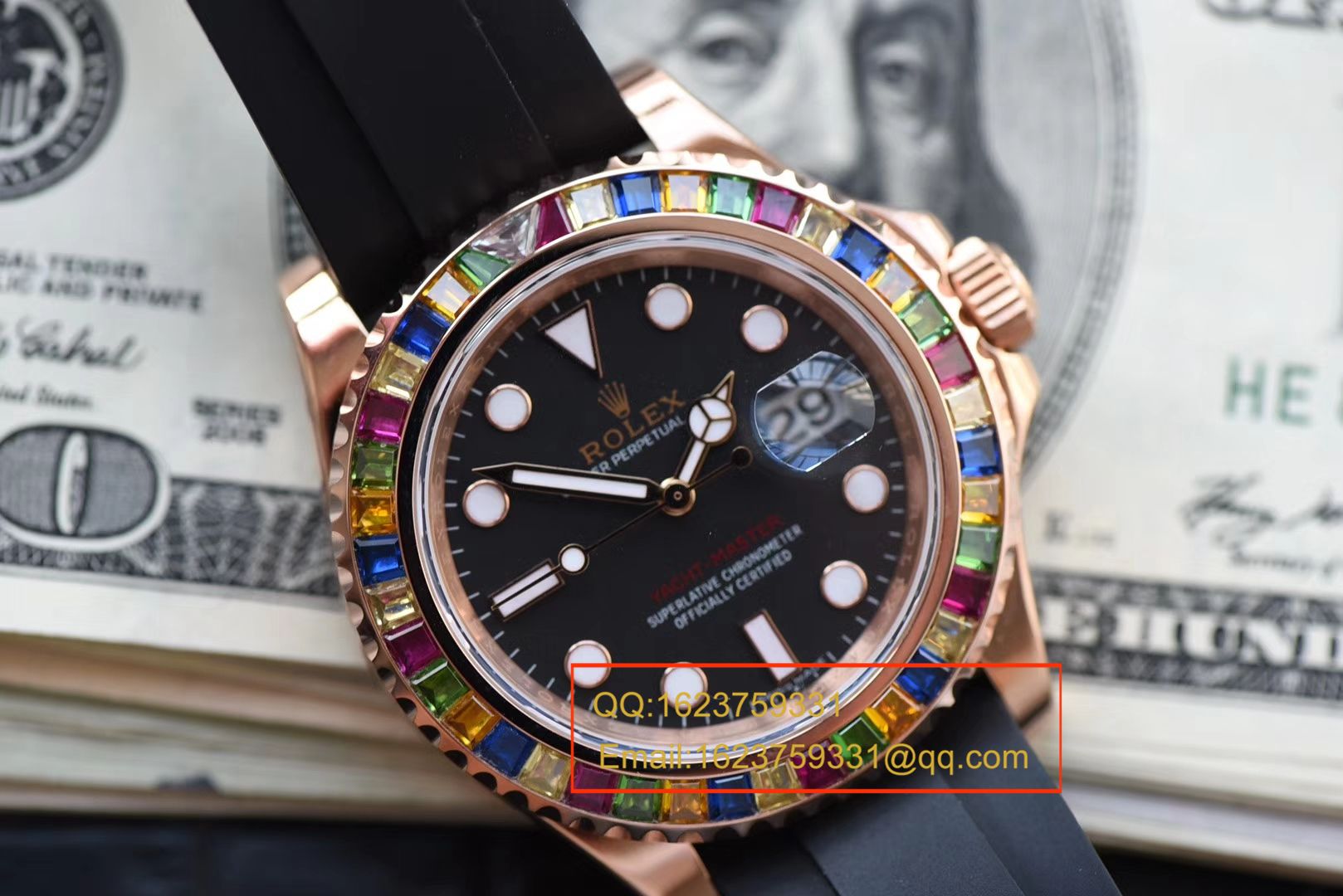 【NOOB Factory 一比一超A高仿手表】 Rolex  Yacht-Master 系列116695SATS“糖豆”圈彩虹游艇 Rolex 游艇 wrist watch  / R192