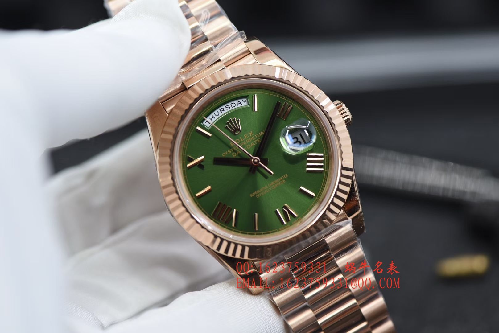 【独家 Video analysis N Factory 超A一比一高仿手表】 Rolex day date Day-Date 型系列228235绿盘 wrist watch  / RBE165