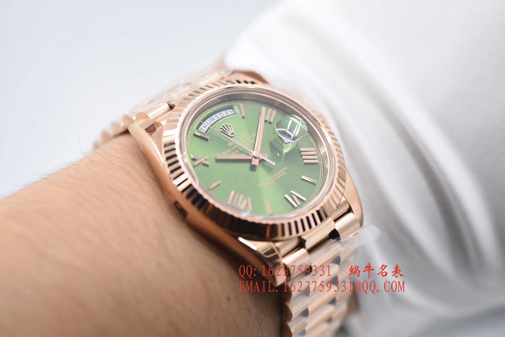 【独家 Video analysis N Factory 超A一比一高仿手表】 Rolex day date Day-Date 型系列228235绿盘 wrist watch  / RBE165