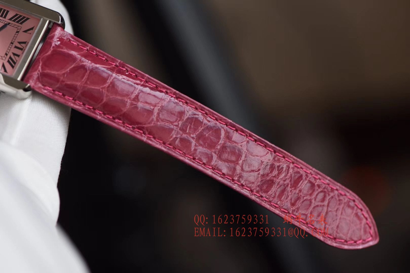 【独家视频测评K11 Factory 一比一超A高仿手表】 Cartier  坦克系列 W5200000 粉色女士石英 wrist watch  / KAD008