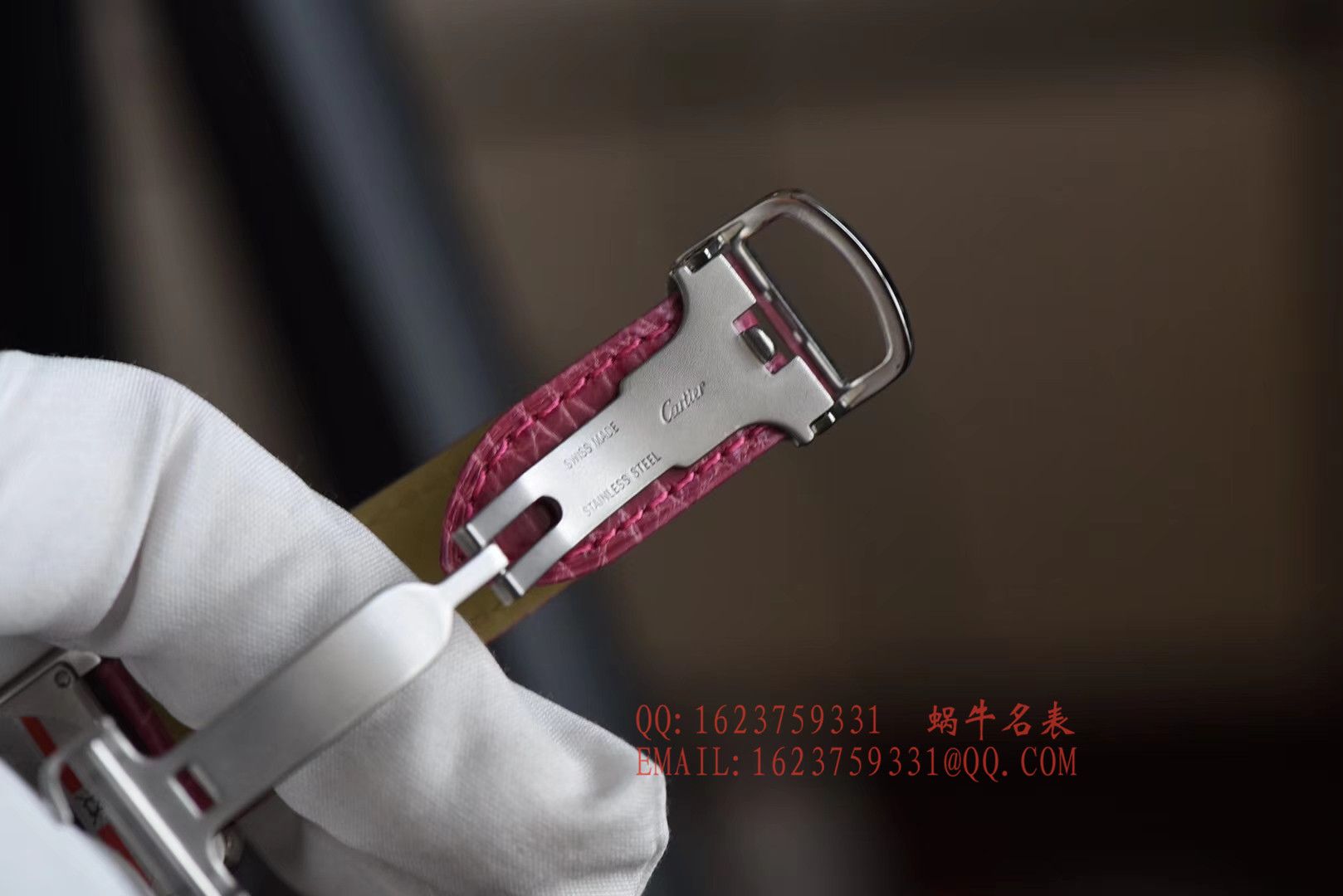 【独家视频测评K11 Factory 一比一超A高仿手表】 Cartier  坦克系列 W5200000 粉色女士石英 wrist watch  / KAD008