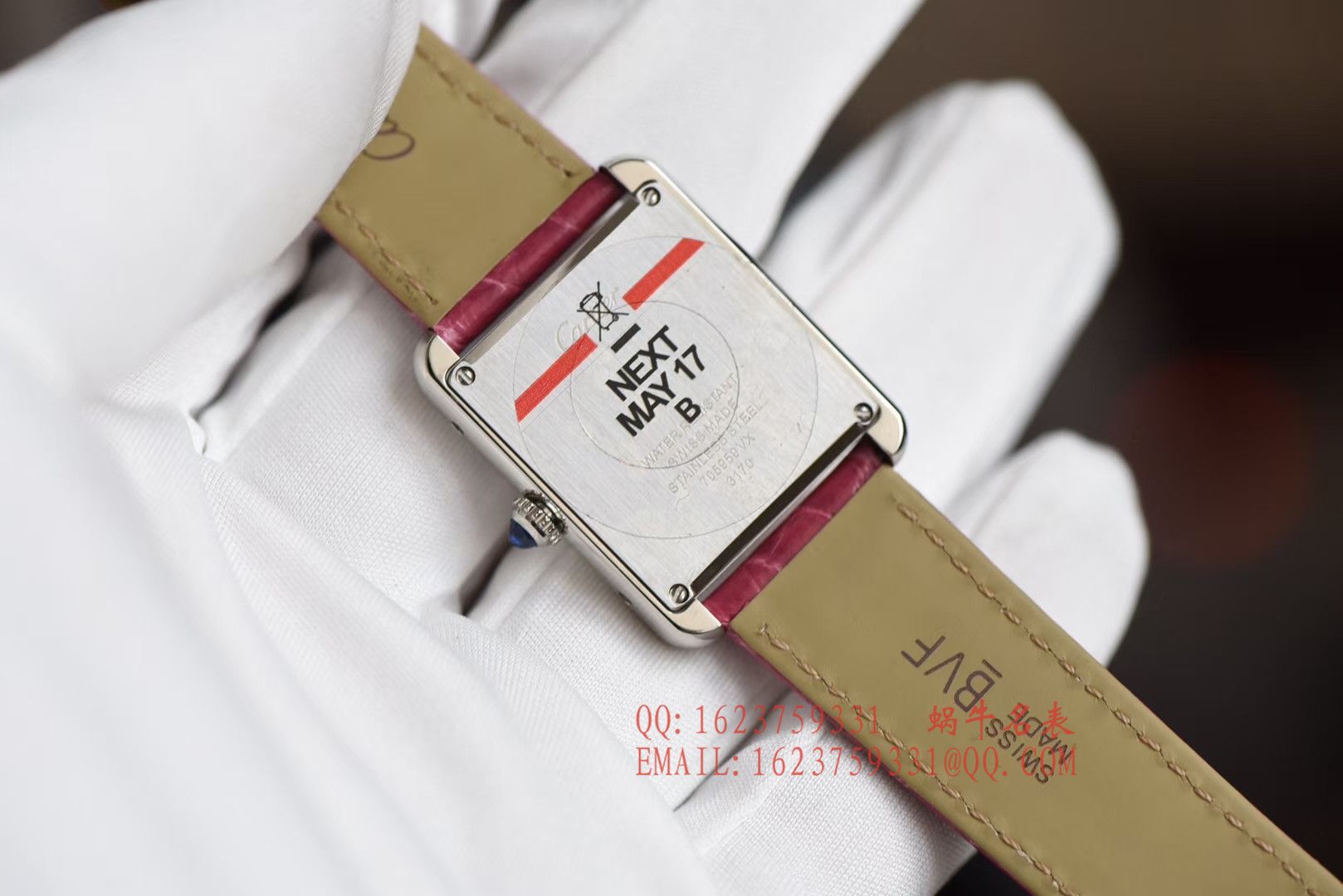 【独家视频测评K11 Factory 一比一超A高仿手表】 Cartier  坦克系列 W5200000 粉色女士石英 wrist watch  / KAD008