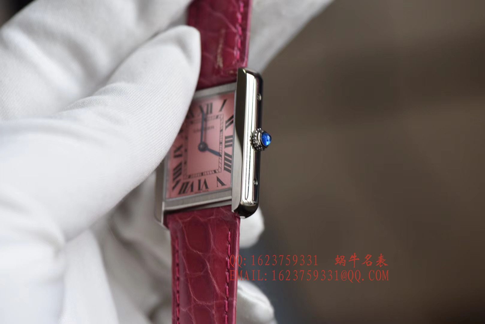 【独家视频测评K11 Factory 一比一超A高仿手表】 Cartier  坦克系列 W5200000 粉色女士石英 wrist watch  / KAD008
