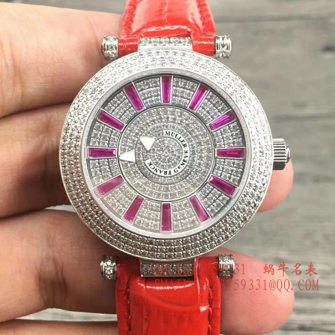 法兰克.穆勒DOUBLE MYSTERY系列42 DM D2R CD 白盘绿色 watchband  女士 wrist watch  / FLBF015