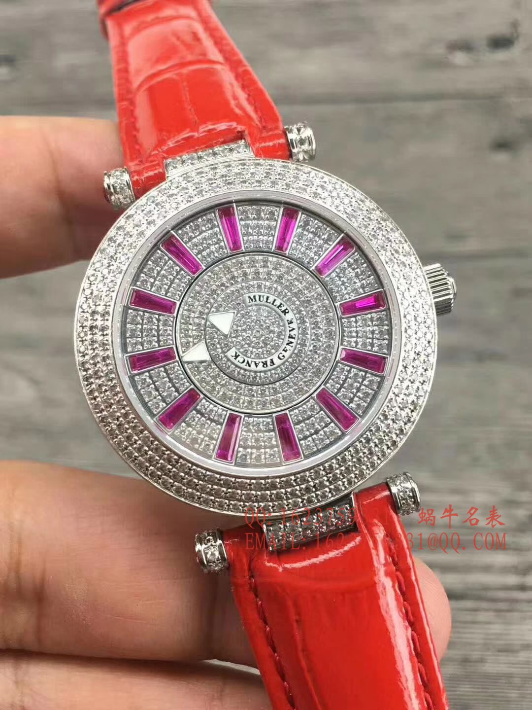 法兰克.穆勒DOUBLE MYSTERY系列42 DM D2R CD 白盘绿色 watchband  女士 wrist watch  / FLBF015