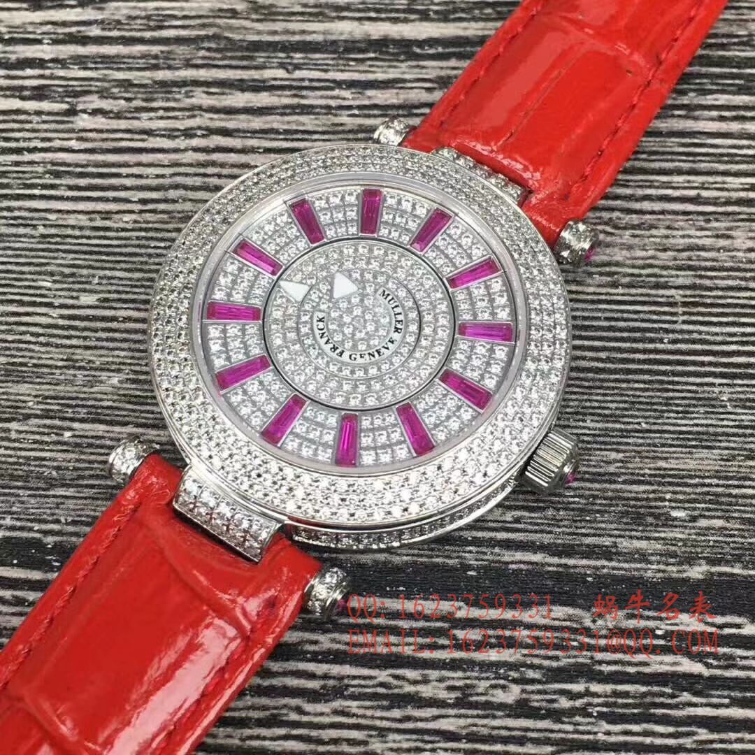 法兰克.穆勒DOUBLE MYSTERY系列42 DM D2R CD 白盘绿色 watchband  女士 wrist watch  / FLBF015