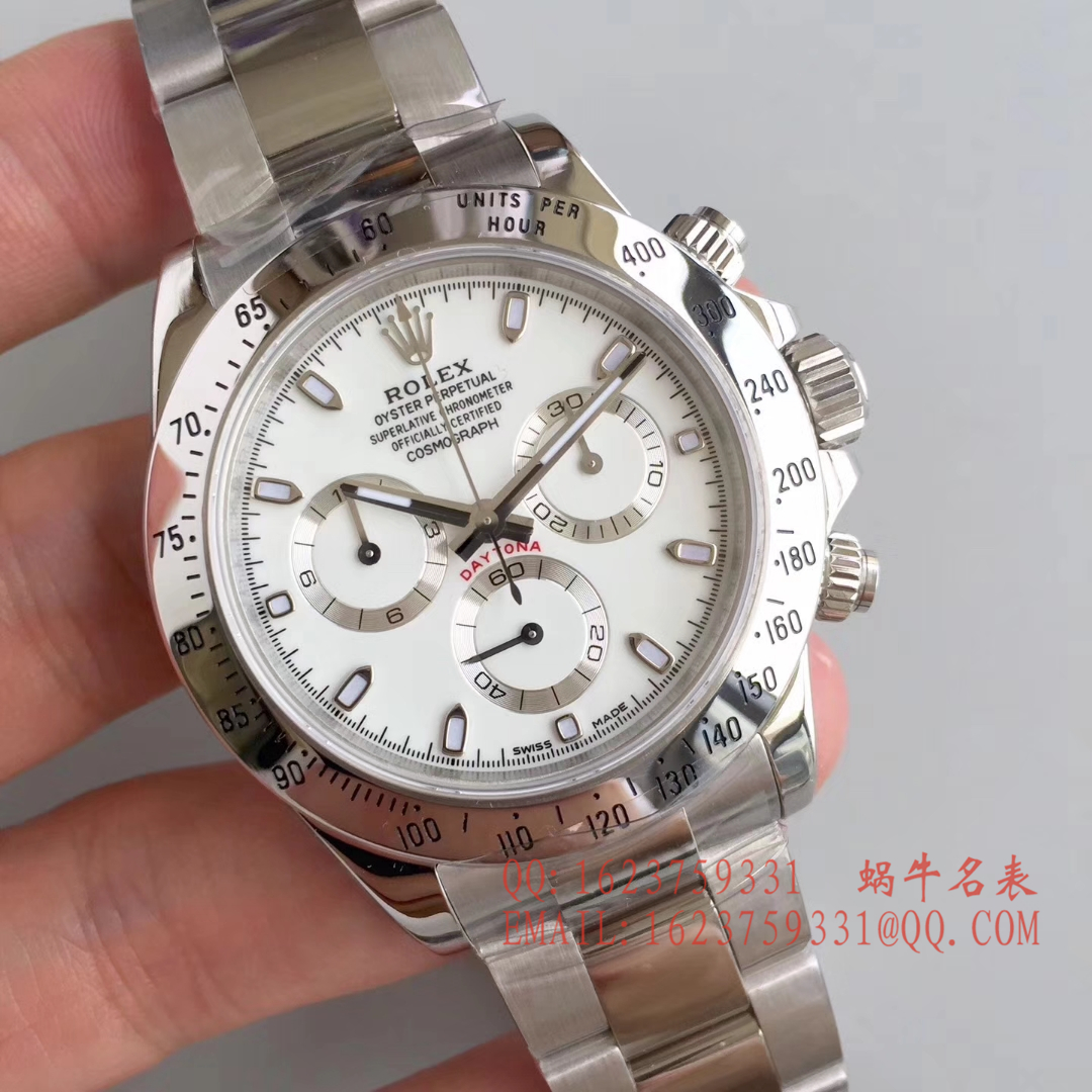 【AR一比一超A高仿手表】 Rolex  Cosmograph Daytona  Ditongna 系列116520-78590 黑盘 wrist watch (黑钢迪)、116520-78590 白盘 wrist watch (白钢迪) / RBH195