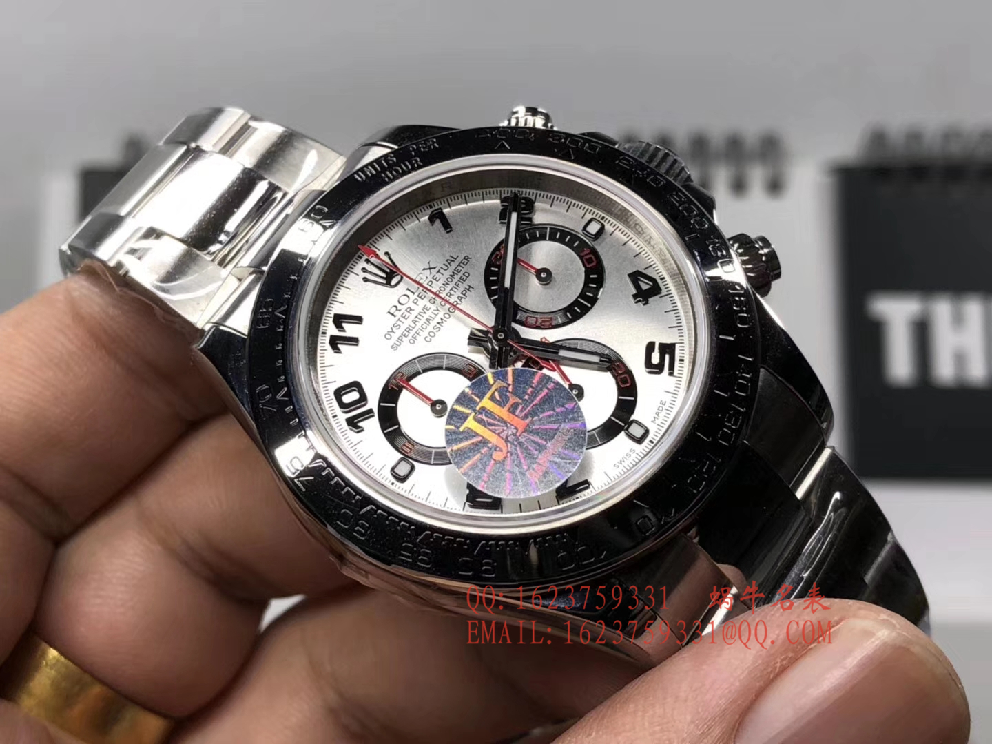 【JF一比一超A高仿手表】 Rolex  Cosmograph Daytona  Ditongna 系列116509-78599 银色数字刻度 wrist watch  / R196