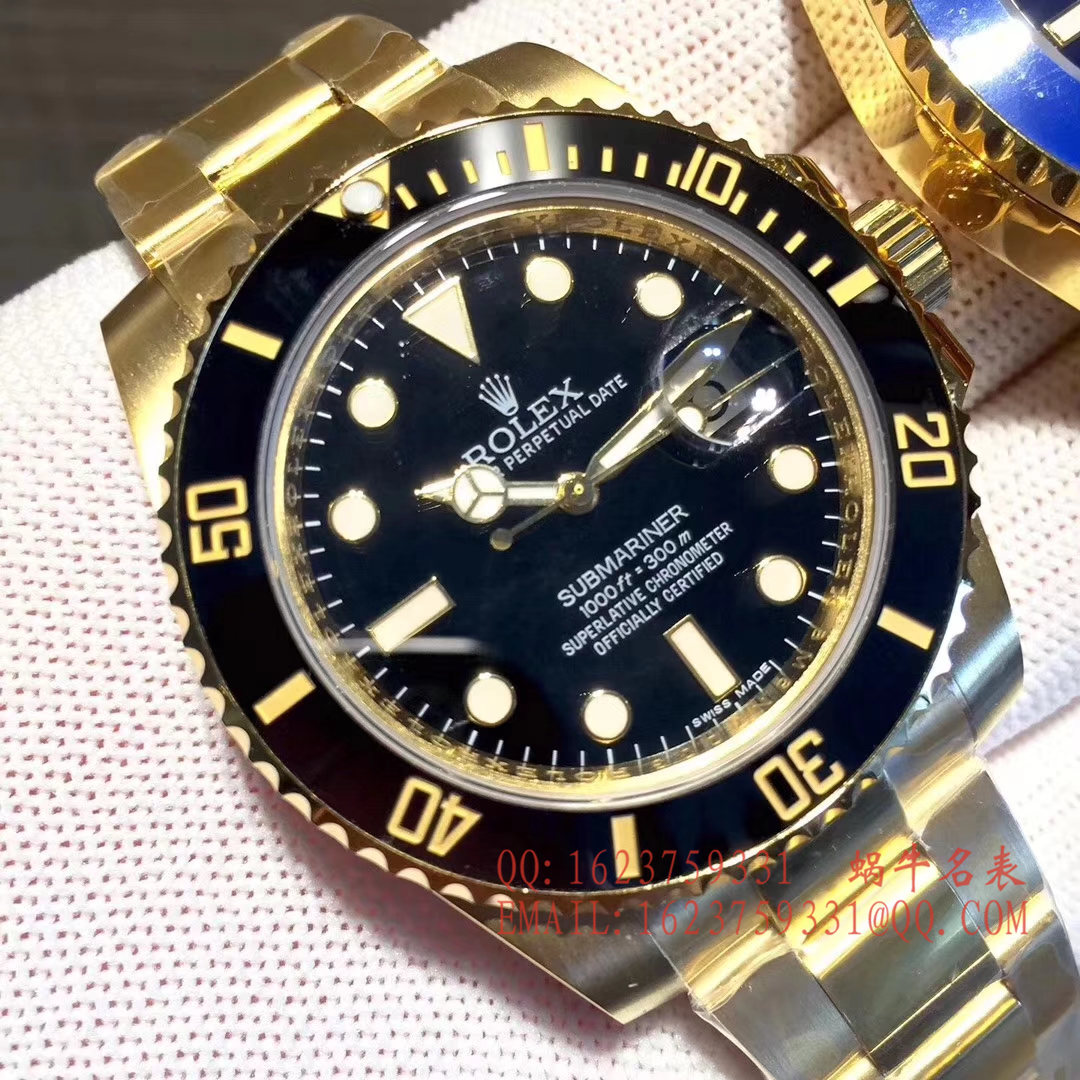 【独家 Video analysis VR一比一超A高仿手表】 Rolex  Submariner 型116612-LN-97203包间金 Submariner  / R197
