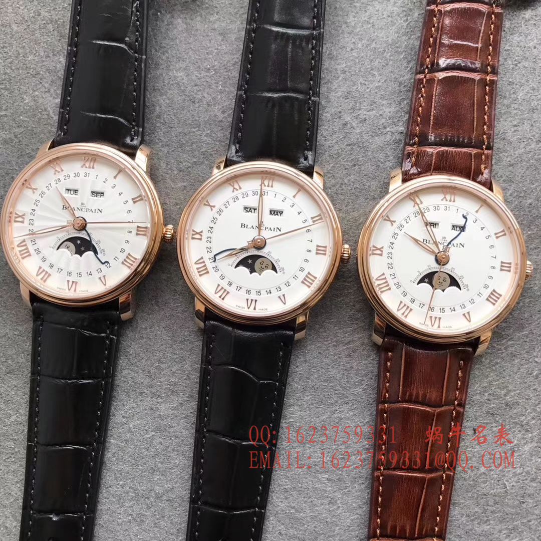 【OM一比一超A高仿手表】Blancpain 经典系列6664-3642-55B月相 wrist watch  / BP023