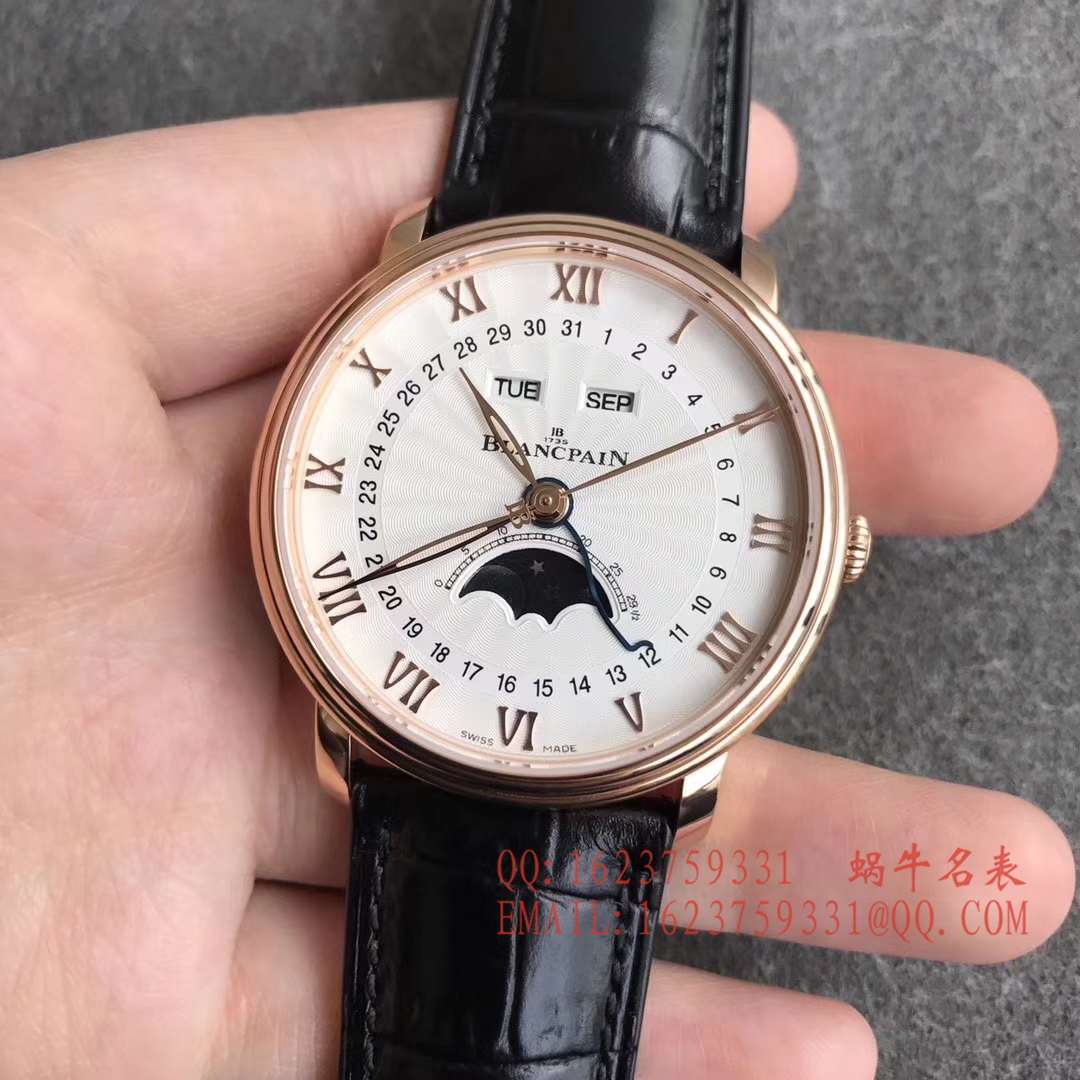 【OM一比一超A高仿手表】Blancpain 经典系列6664-3642-55B月相 wrist watch  / BP023