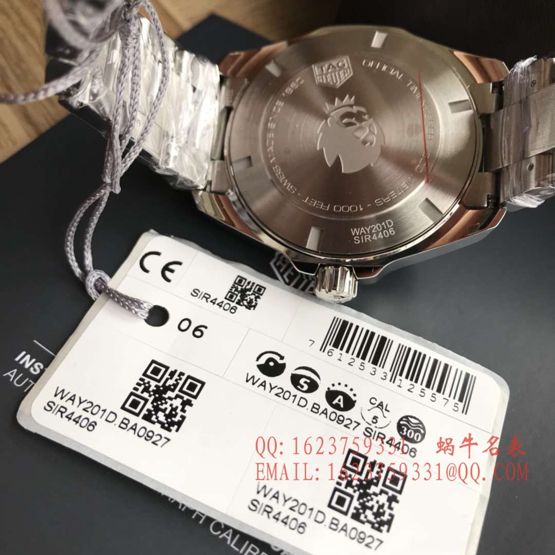 【香港原单 支持专柜验货】 TAG Heuer 竞潜Aquaracer系列300M英超联赛特别款 wrist watch WAY201D.BA0927 / TG037