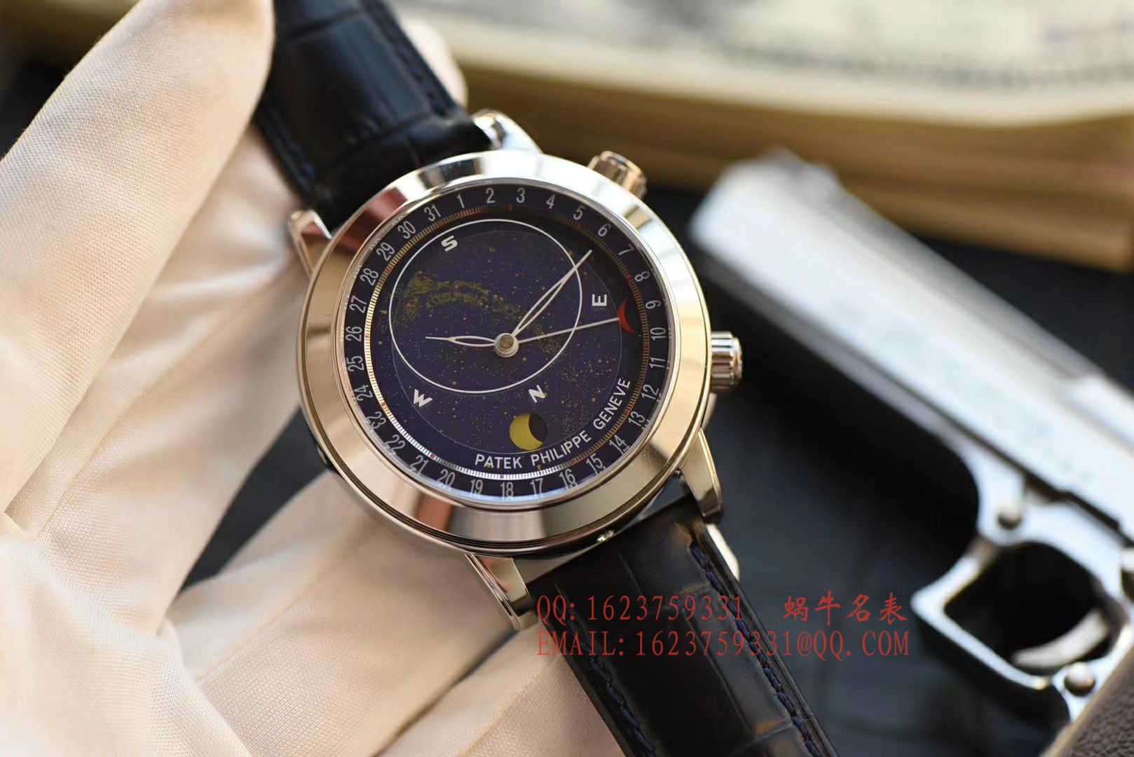 【 Video analysis 】高仿 PATEK PHILIPPE 超级复杂功能计时系列6102P-001 、6104G-001、铂金 wrist watch /6102R-001 玫瑰金 wrist watch  / BD219