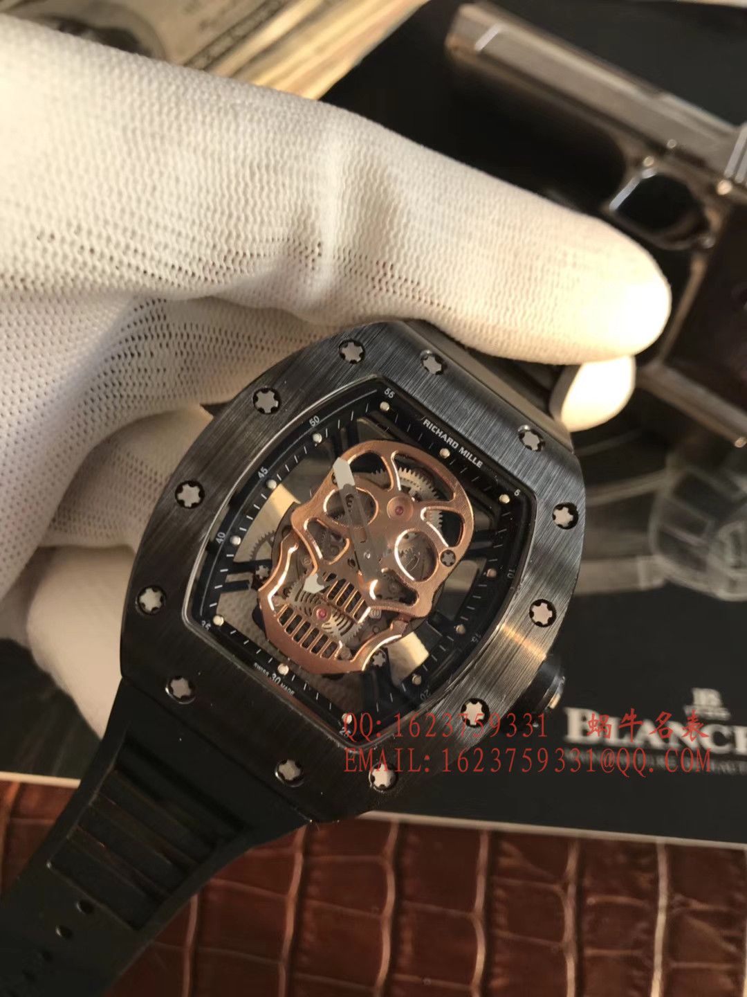 【KV Factory 一比一超A高仿手表】RICHARD MILLE 男士系列RM 52-01潘玮柏同款金色骷髅头 wrist watch  / RM 52-01