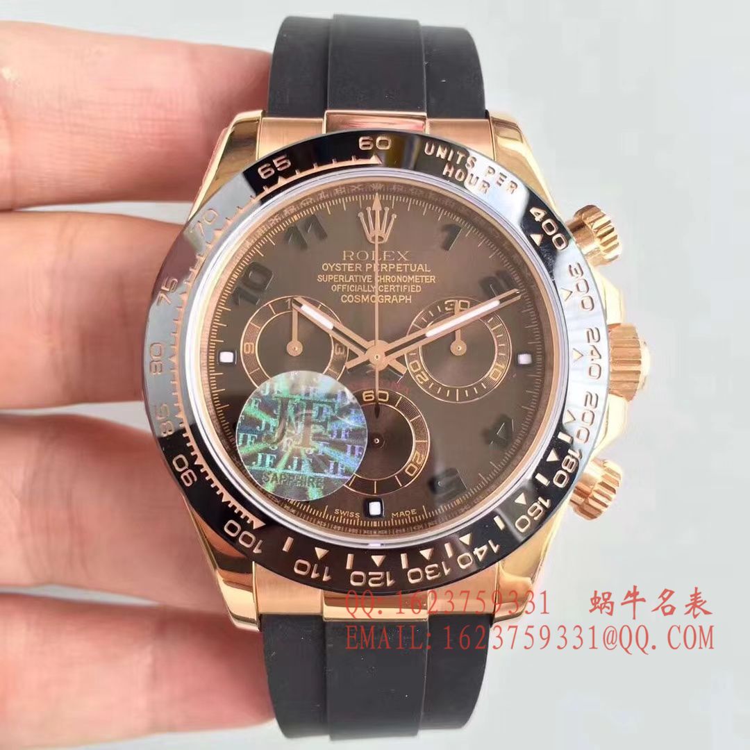 【JF1:1 top 复刻高仿手表】 Rolex  Cosmograph Daytona  Ditongna 系列116515LN-L(FC) 咖啡色机械 wrist watch  / R009