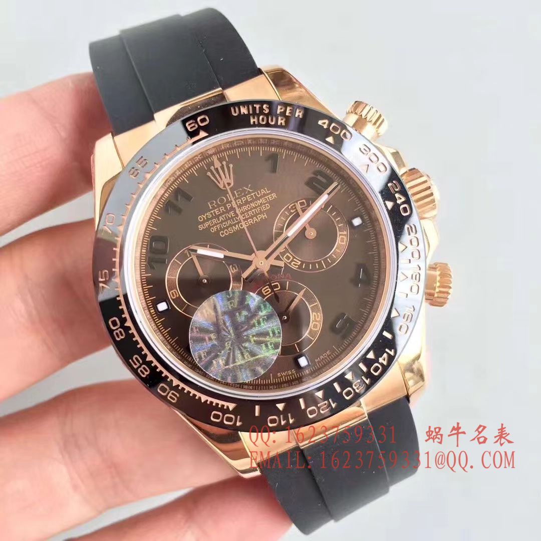 【JF1:1 top 复刻高仿手表】 Rolex  Cosmograph Daytona  Ditongna 系列116515LN-L(FC) 咖啡色机械 wrist watch  / R009