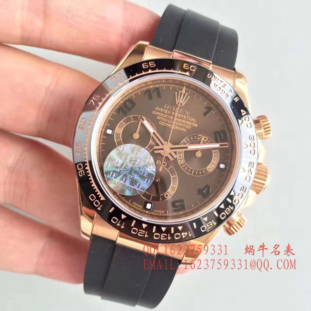 【JF1:1 top 复刻高仿手表】 Rolex  Cosmograph Daytona  Ditongna 系列116515LN-L(FC) 咖啡色机械 wrist watch  / R009