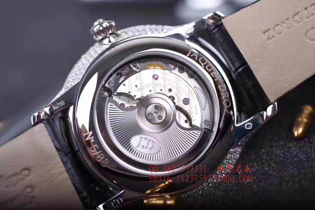  Jaquet Droz  wrist watch 精品推荐️极具视觉冲击感的放射大罗马刻度圈口及壳身均手工镶钻复刻原装 Jaquet Droz 自动机械 Movement 已最大程度还原正品味道❣前后蓝宝石镜面进口小牛皮直径42mm低调奢华有内涵 / YK012