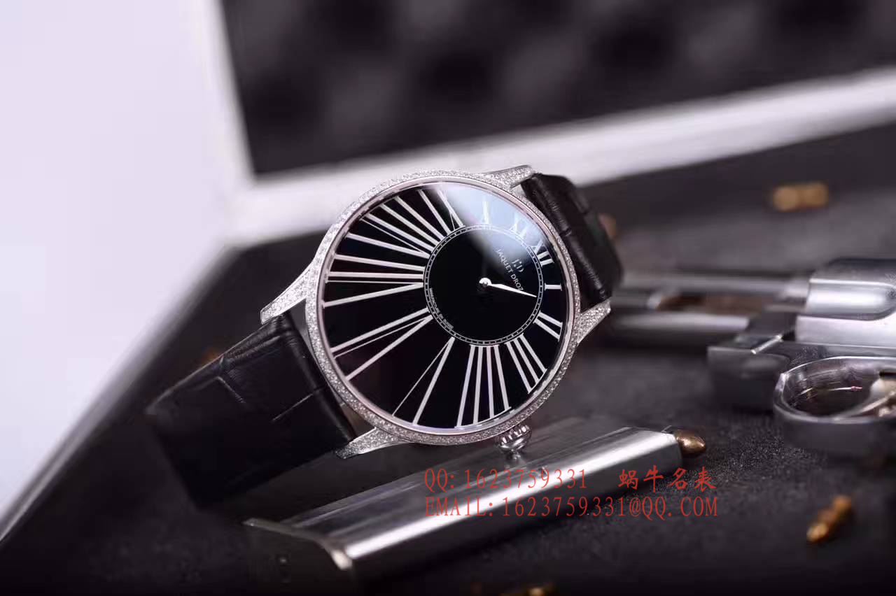  Jaquet Droz  wrist watch 精品推荐️极具视觉冲击感的放射大罗马刻度圈口及壳身均手工镶钻复刻原装 Jaquet Droz 自动机械 Movement 已最大程度还原正品味道❣前后蓝宝石镜面进口小牛皮直径42mm低调奢华有内涵 / YK012