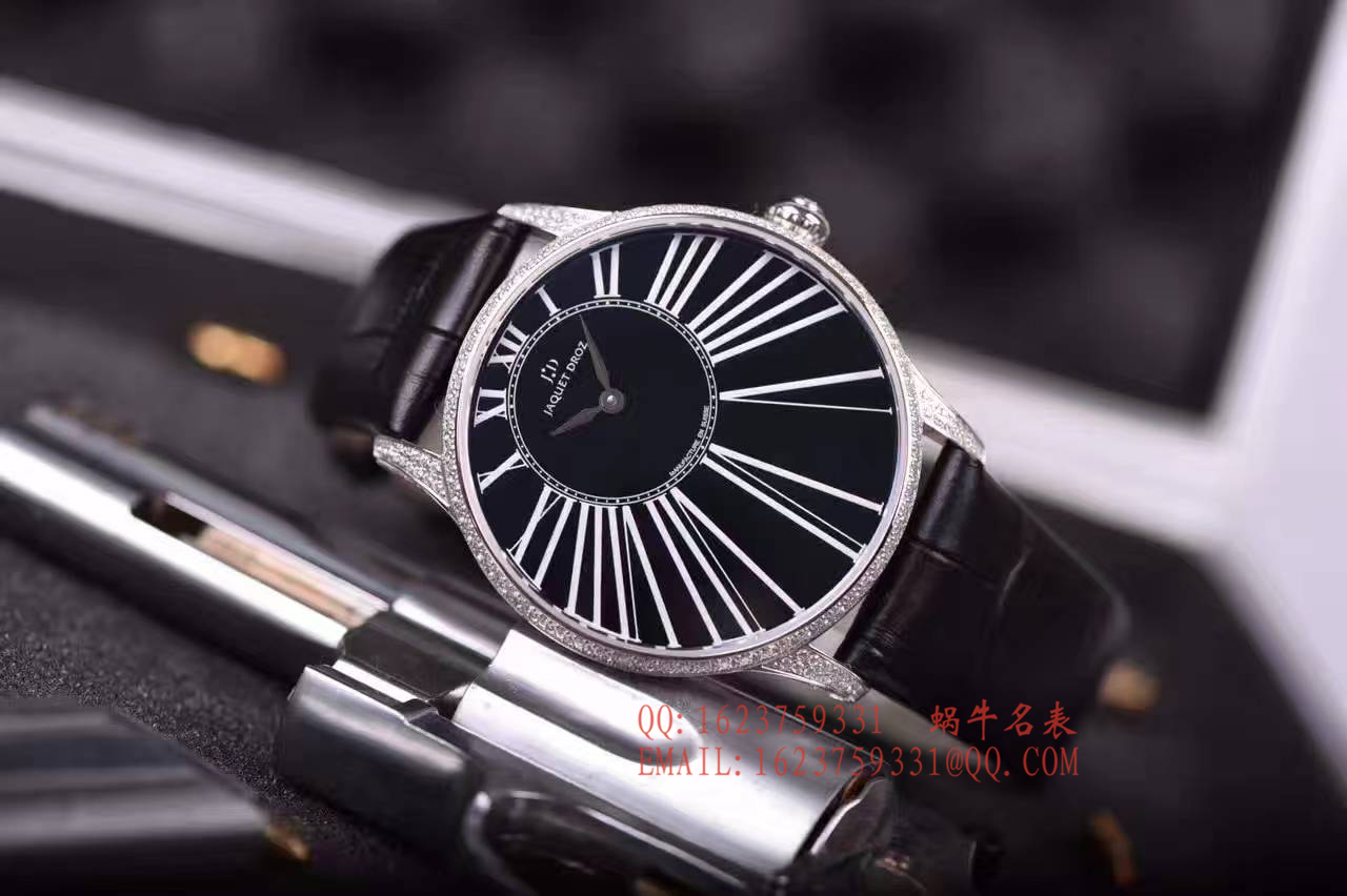  Jaquet Droz  wrist watch 精品推荐️极具视觉冲击感的放射大罗马刻度圈口及壳身均手工镶钻复刻原装 Jaquet Droz 自动机械 Movement 已最大程度还原正品味道❣前后蓝宝石镜面进口小牛皮直径42mm低调奢华有内涵 / YK012