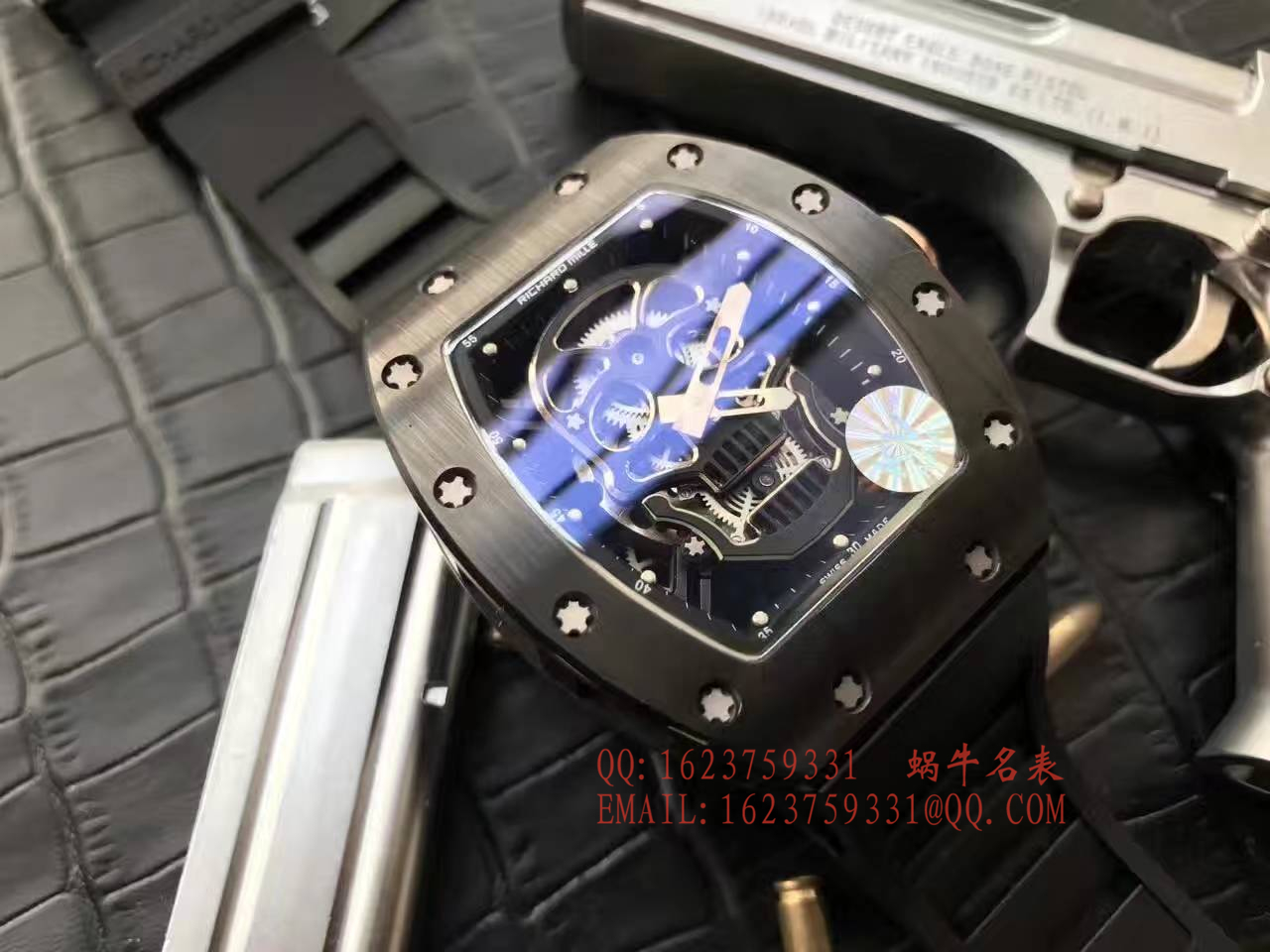 【视频解析】1:1超A精仿KV出品 top 版 RICHARD MILLE 骷髅头RM 52系列手表 / R007