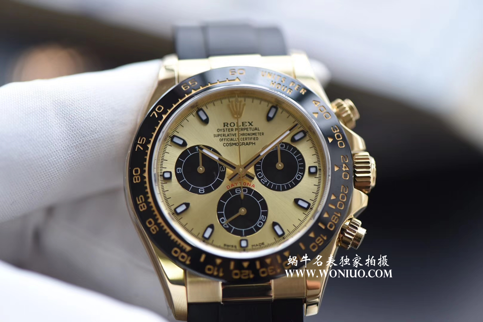 【AR一比一超A高仿手表】 Rolex  Cosmograph Daytona  Ditongna 系列黄金面116518LN wrist watch  / R202