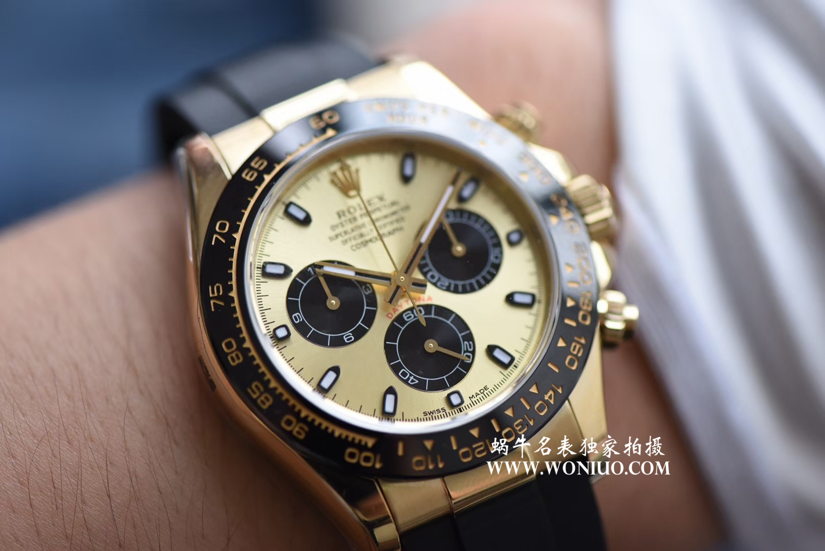【AR一比一超A高仿手表】 Rolex  Cosmograph Daytona  Ditongna 系列黄金面116518LN wrist watch  / R202