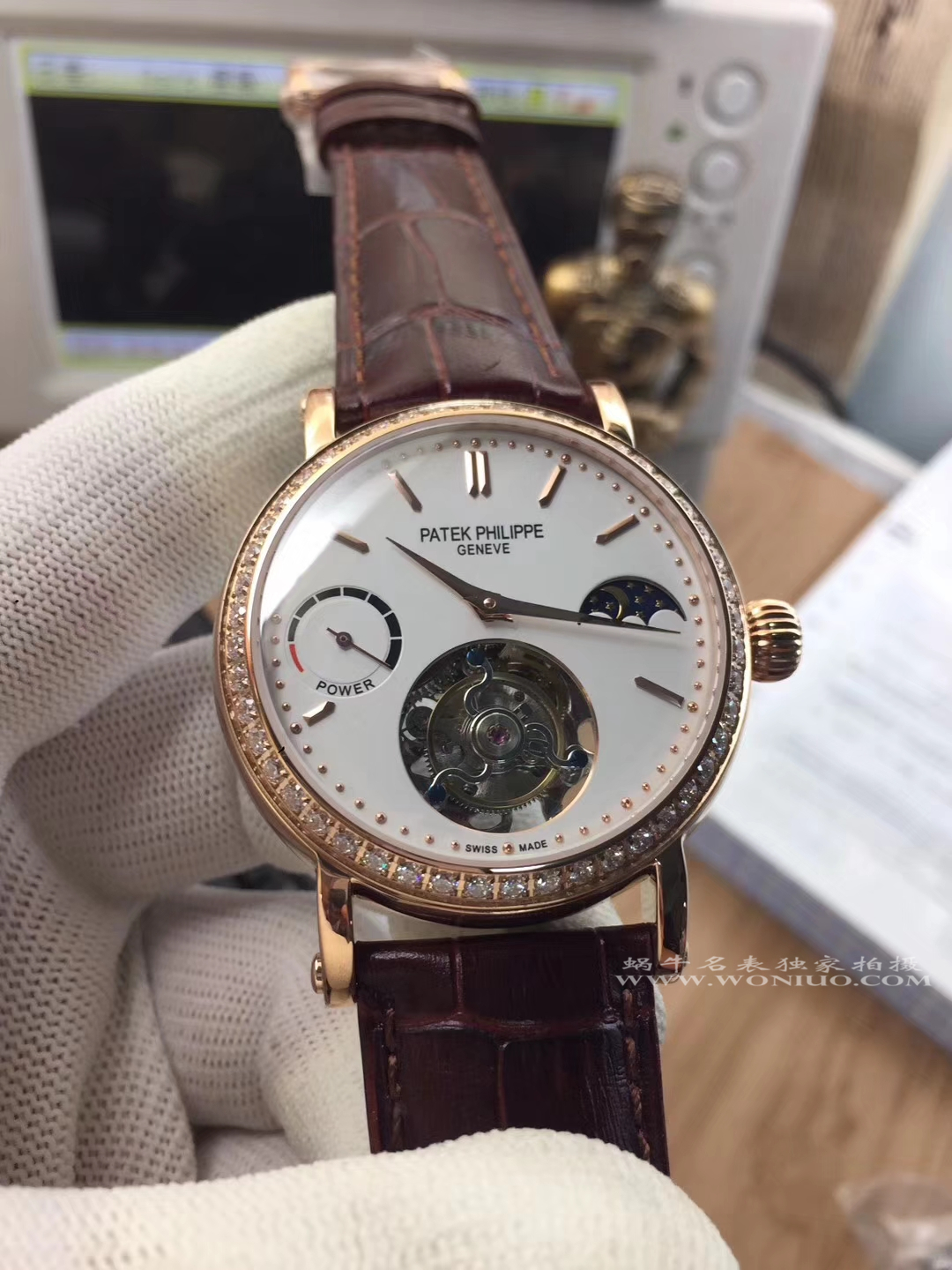 【TF Factory 一比一高精仿手表】 PATEK PHILIPPE 镂空雕花动力星辰真 Tourbillon  wrist watch  / BD202