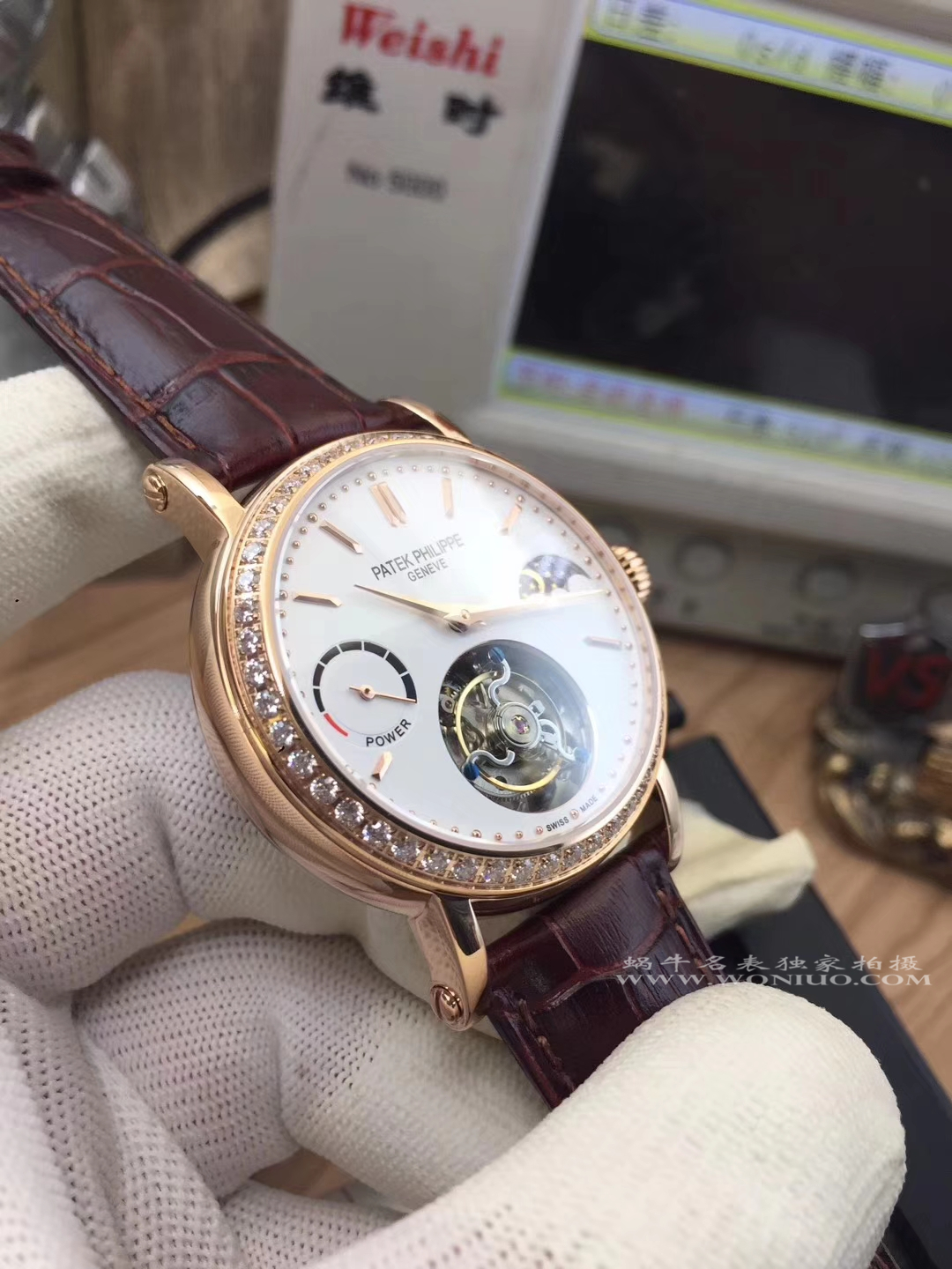 【TF Factory 一比一高精仿手表】 PATEK PHILIPPE 镂空雕花动力星辰真 Tourbillon  wrist watch  / BD202