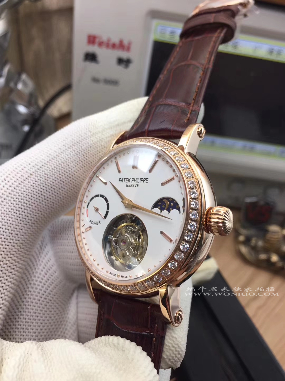 【TF Factory 一比一高精仿手表】 PATEK PHILIPPE 镂空雕花动力星辰真 Tourbillon  wrist watch  / BD202