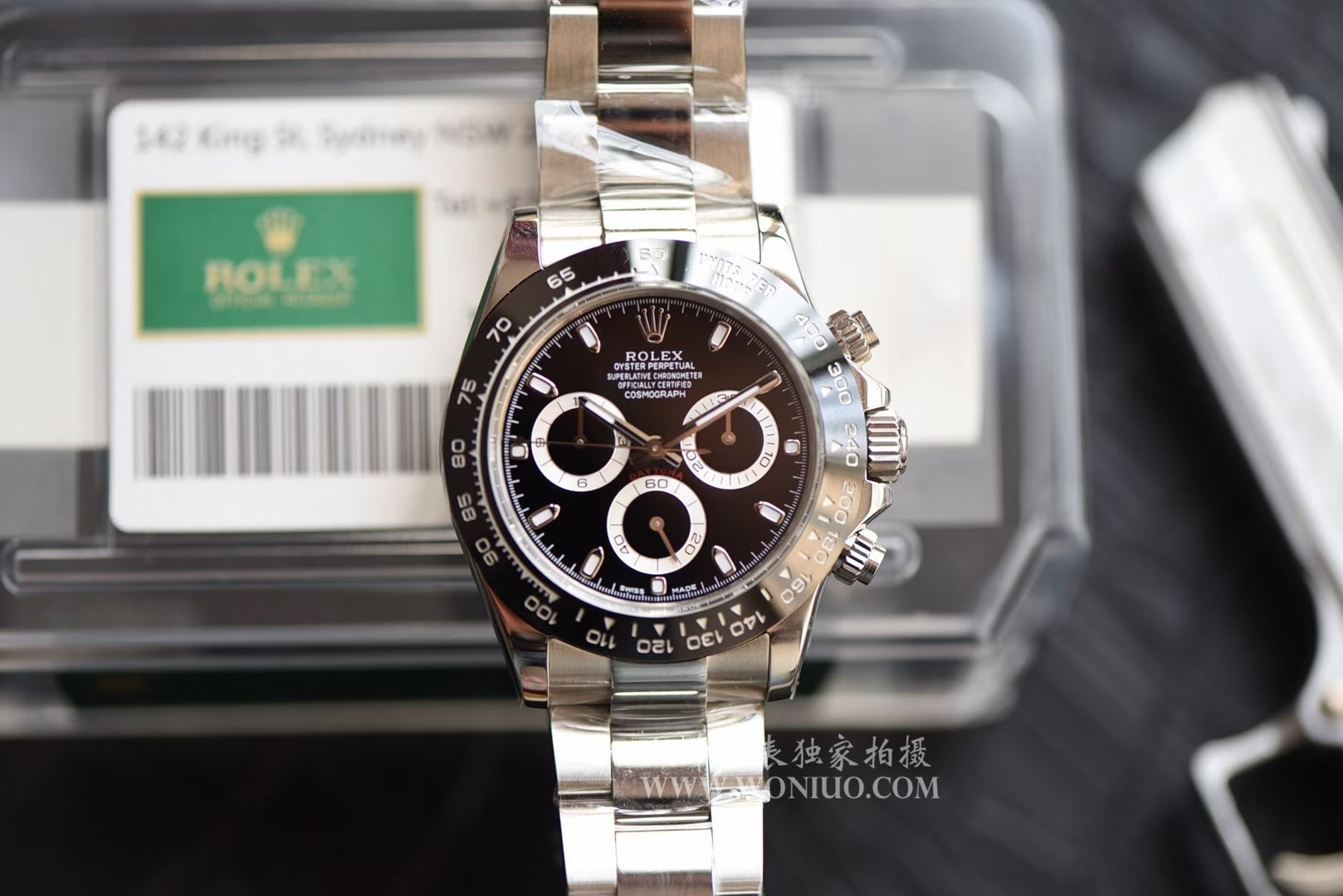 【AR Factory 一比一超A高仿手表】 Rolex 904钢 Cosmograph Daytona  Ditongna 系列116500LN-78590黑盘机械手表 / R204