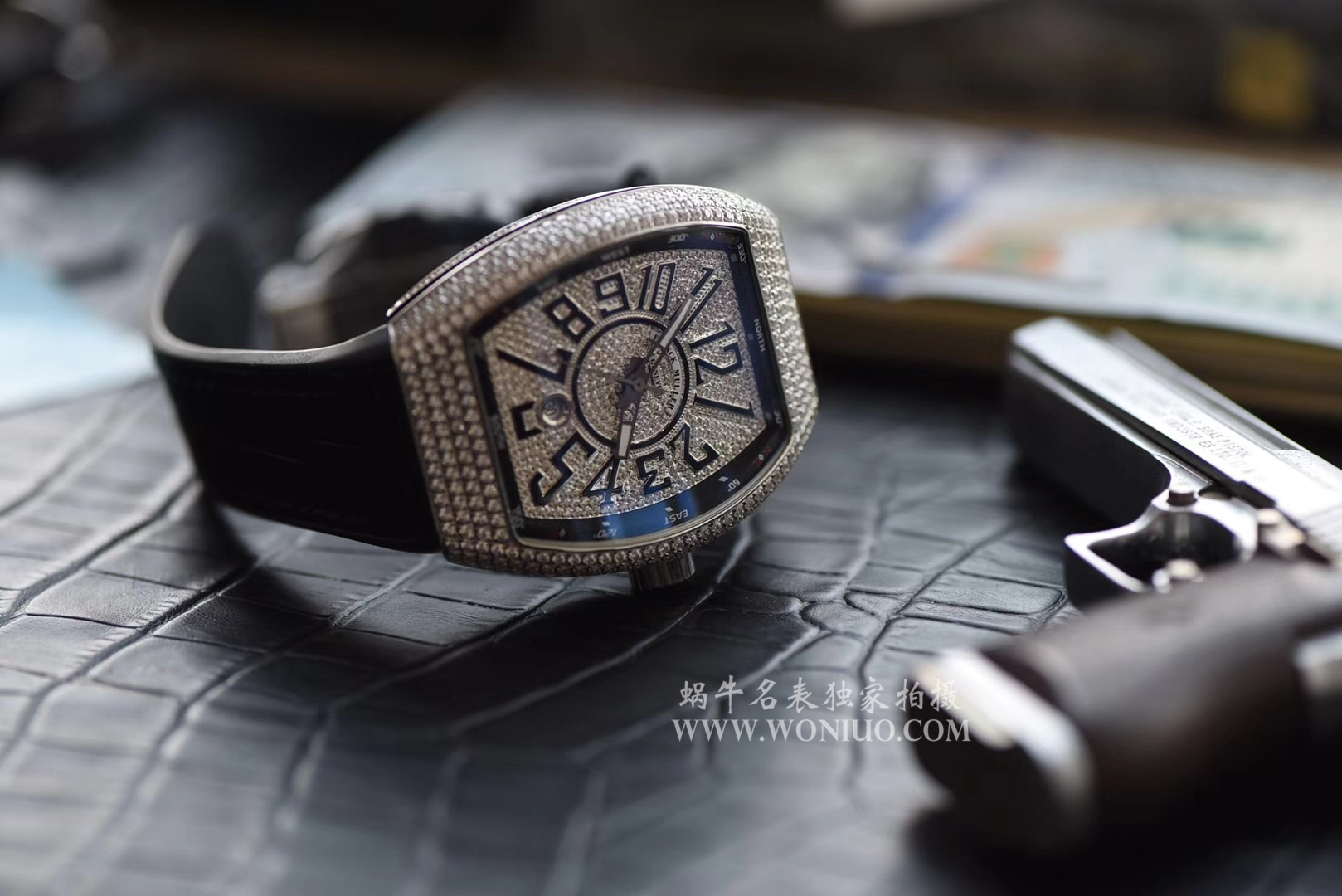 【FM一比一超A高仿手表】 Franck Muller VANGUARD系列Vanguard Lady 白金钻石腕錶 wrist watch  / Franck MullerFL013