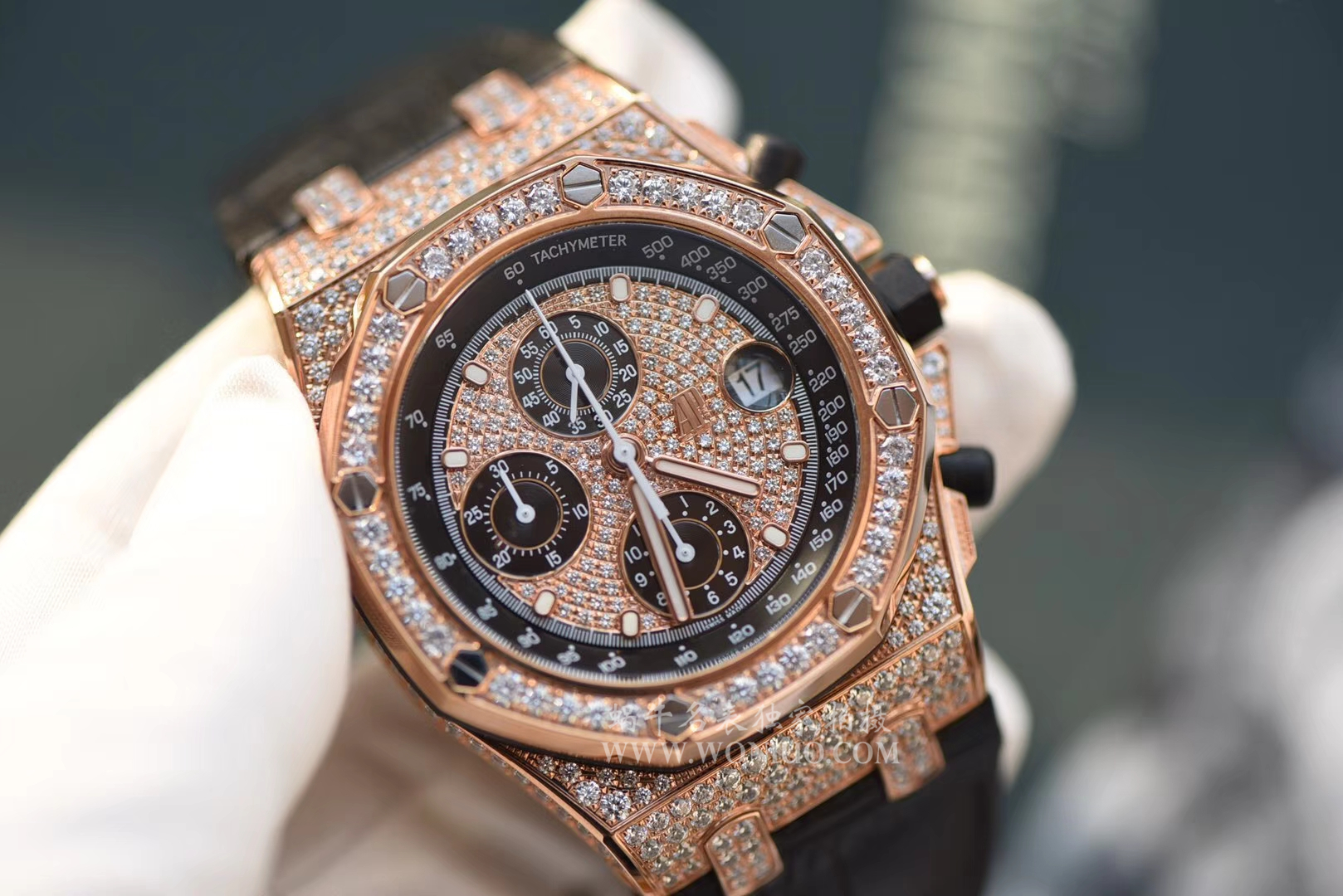 【JF Factory 一比一复刻高仿手表】Audemars Piguet 满天星 Royal Oak Offshore 系列26067OR.ZZ.D002CR.01机械 wrist watch  / AP054