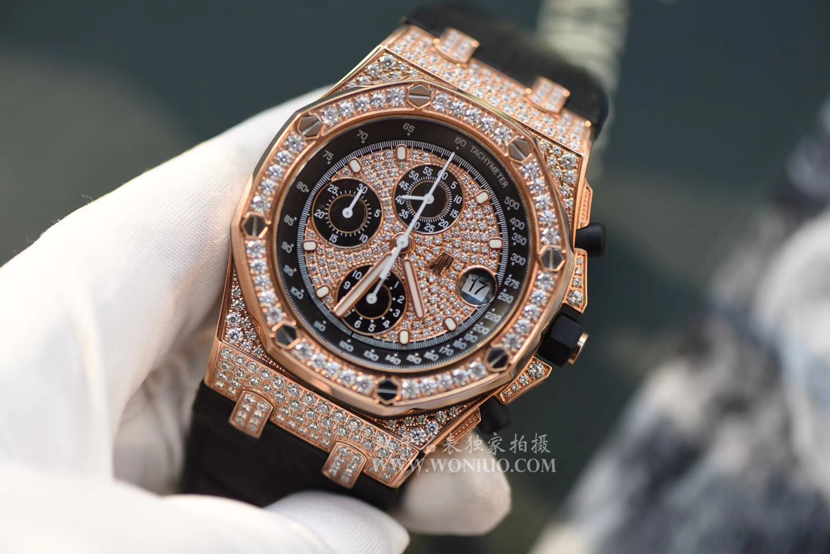 【JF Factory 一比一复刻高仿手表】Audemars Piguet 满天星 Royal Oak Offshore 系列26067OR.ZZ.D002CR.01机械 wrist watch  / AP054