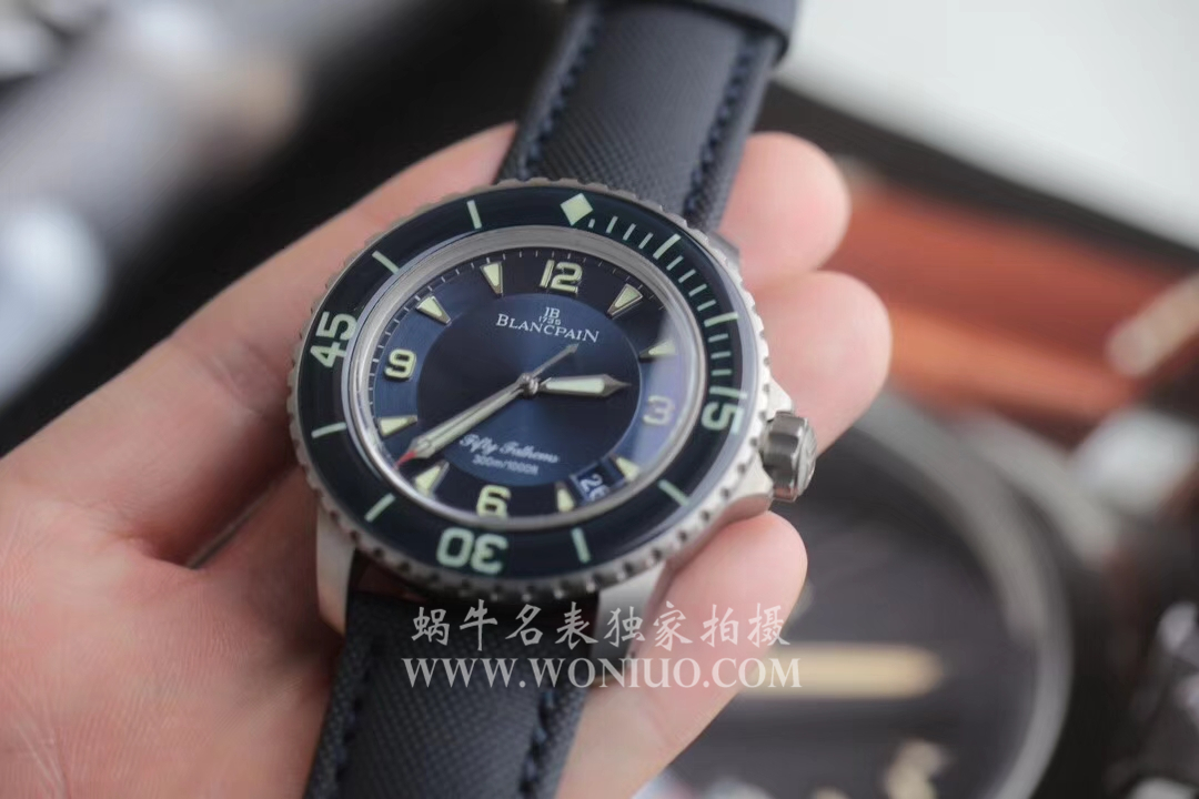 【ZF一比一超A高仿手表】Blancpain  Fifty Fathoms 系列5015-12B40-O52A蓝面背透 wrist watch  / BP038