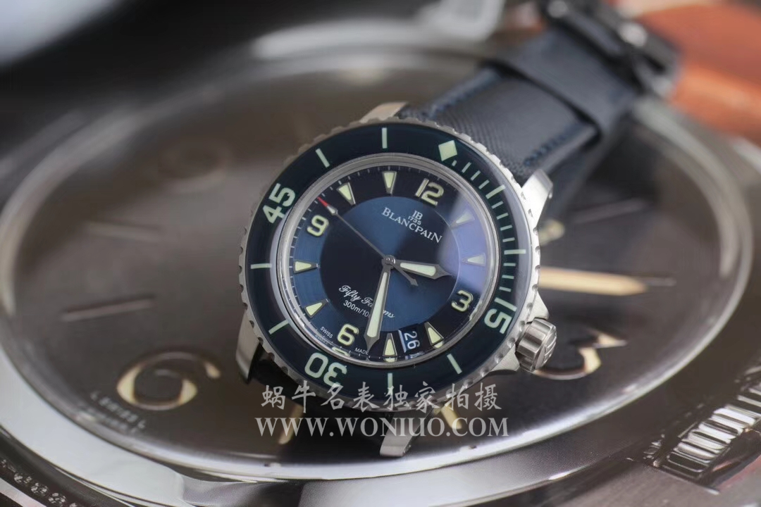 【ZF一比一超A高仿手表】Blancpain  Fifty Fathoms 系列5015-12B40-O52A蓝面背透 wrist watch  / BP038