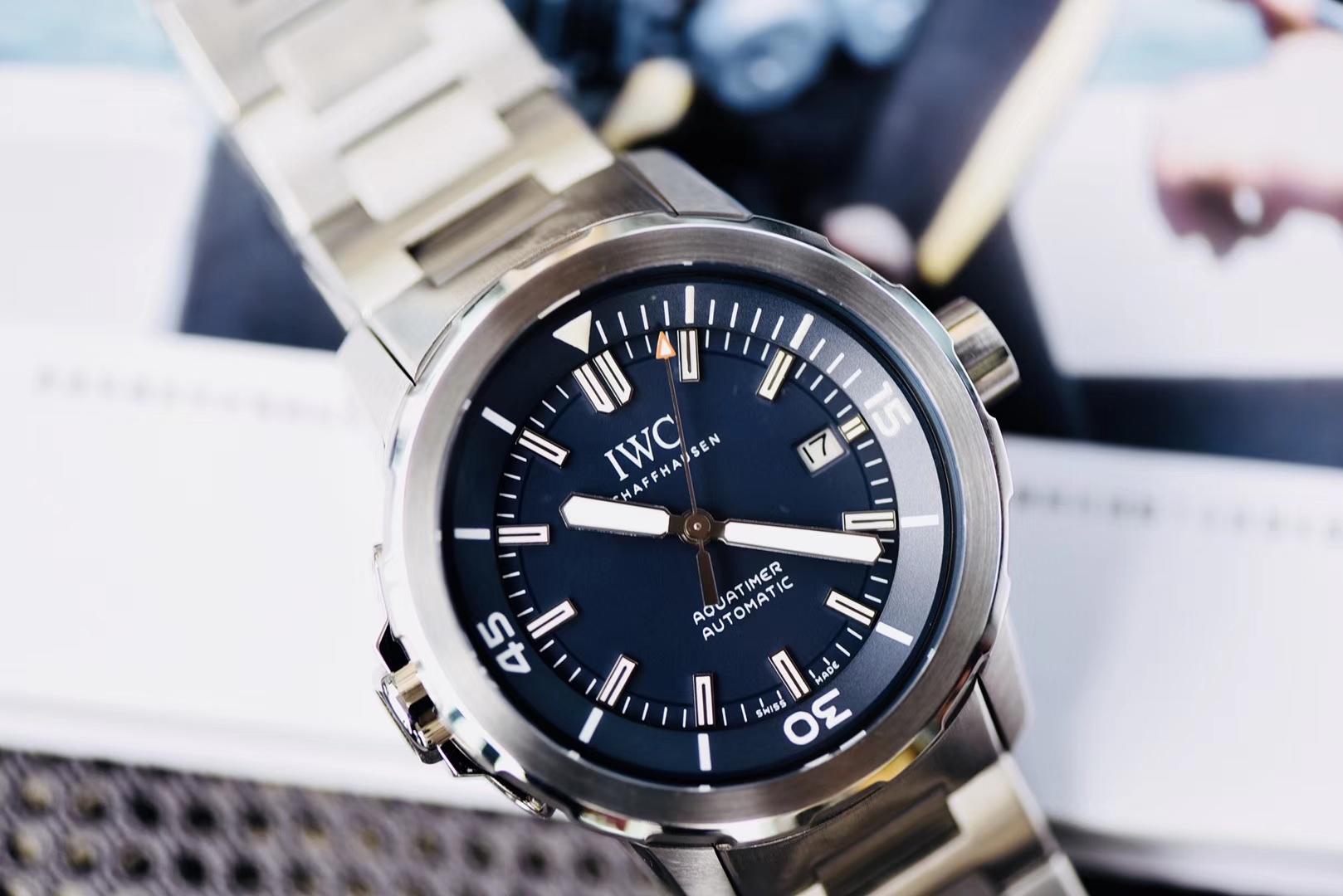 【独家视频测评1:1超A高仿手表】 IWC 海洋时计系列CHRONOGRAPH计时IW329001 wrist watch  / WG165