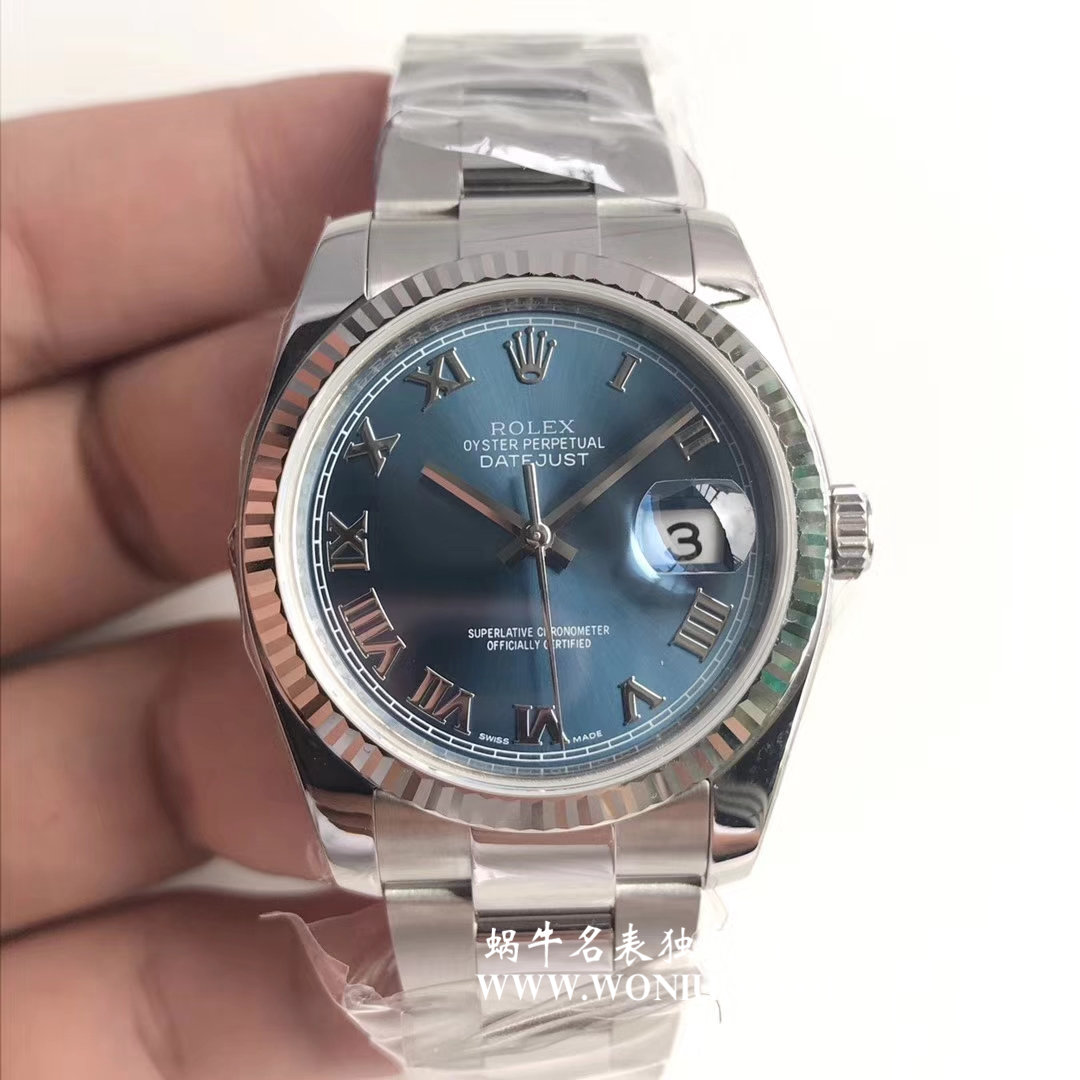 【AR一比一超A高仿表】 Rolex   Datejust 36系列116200-72600蓝盘 wrist watch  / RBD203