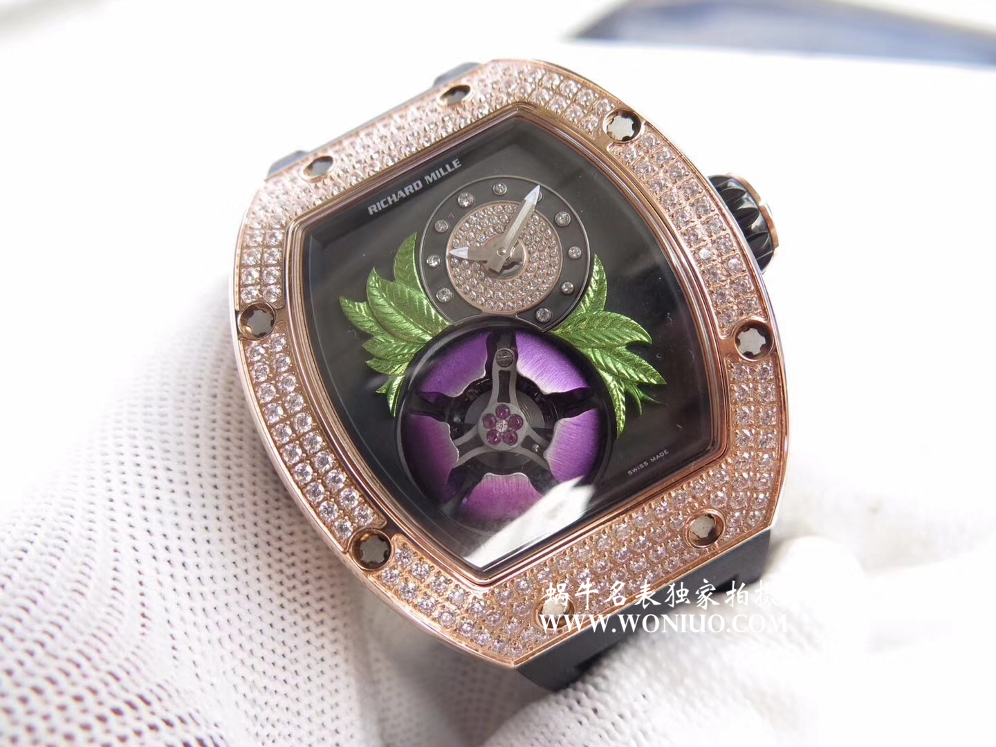 【RM一比一超A高仿手表】 Richard Miller 女士系列RM 19-02 TOURBILLON FLEUR飞行 Tourbillon  wrist watch  wrist watch  / RM 019