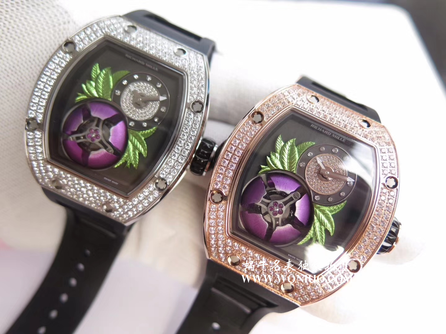 【RM一比一超A高仿手表】 Richard Miller 女士系列RM 19-02 TOURBILLON FLEUR飞行 Tourbillon  wrist watch  wrist watch  / RM 019