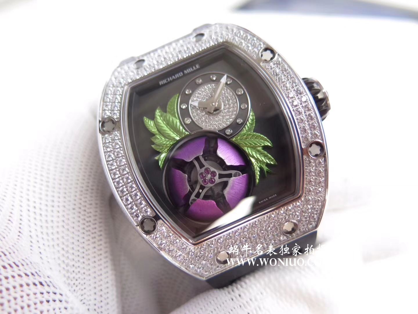 【RM一比一超A高仿手表】 Richard Miller 女士系列RM 19-02 TOURBILLON FLEUR飞行 Tourbillon  wrist watch  wrist watch  / RM 019